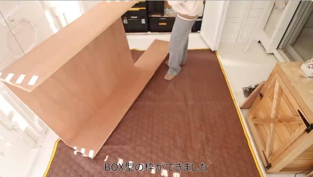 広い作業スペースで大きな家具も組み立てやすそう