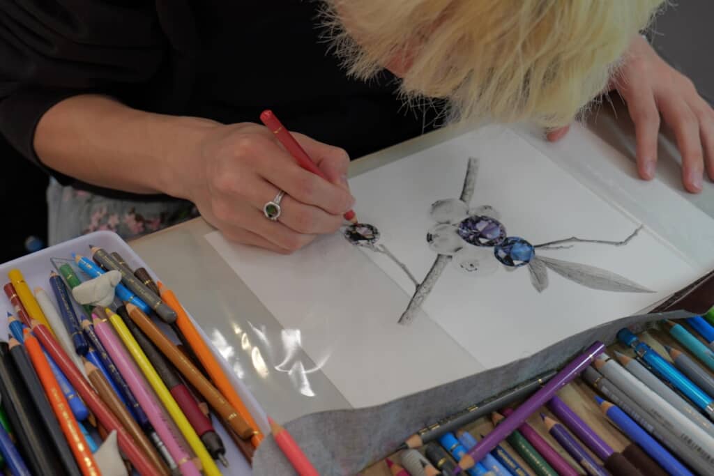 ライブドローイングの様子