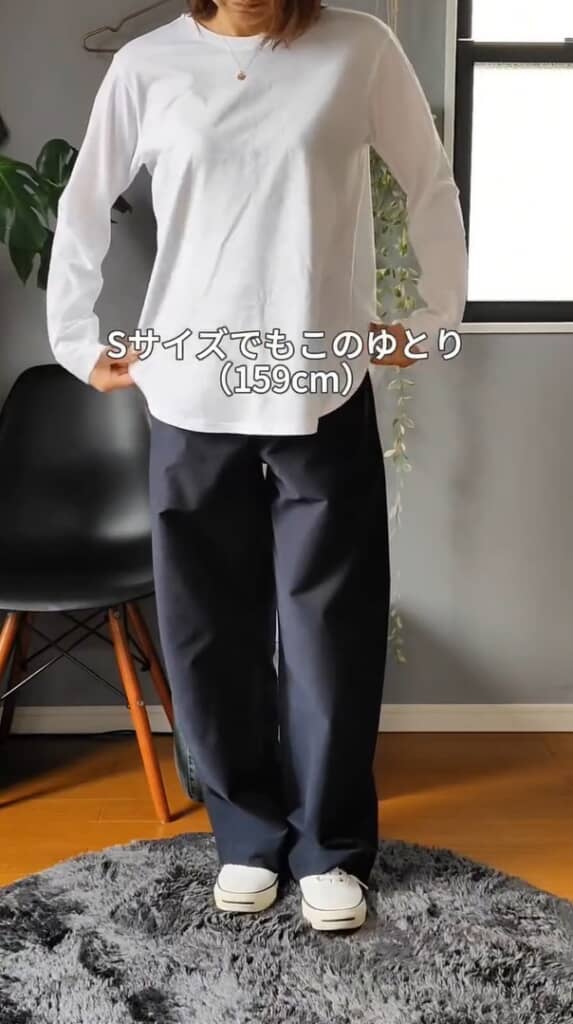 「ソフトコットンラウンドヘムT」