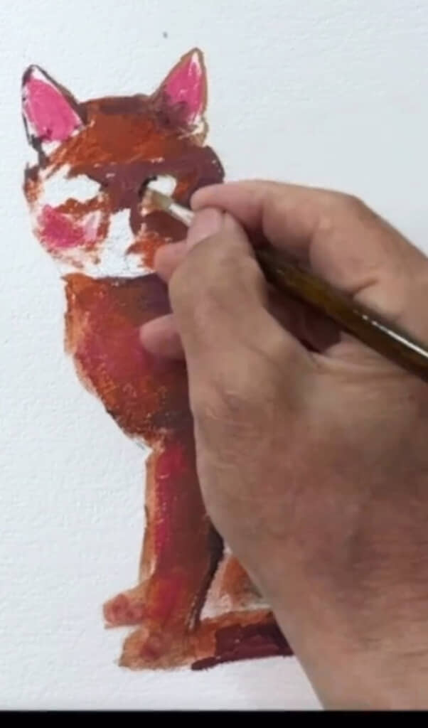 細かな顔のパーツを描いていくと……