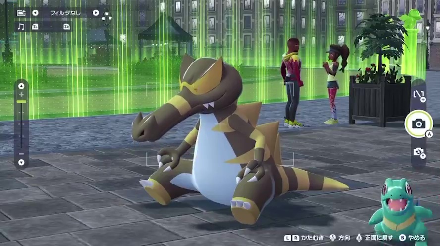 横からワニノコが小走りでカメラ前に入ってくる様子