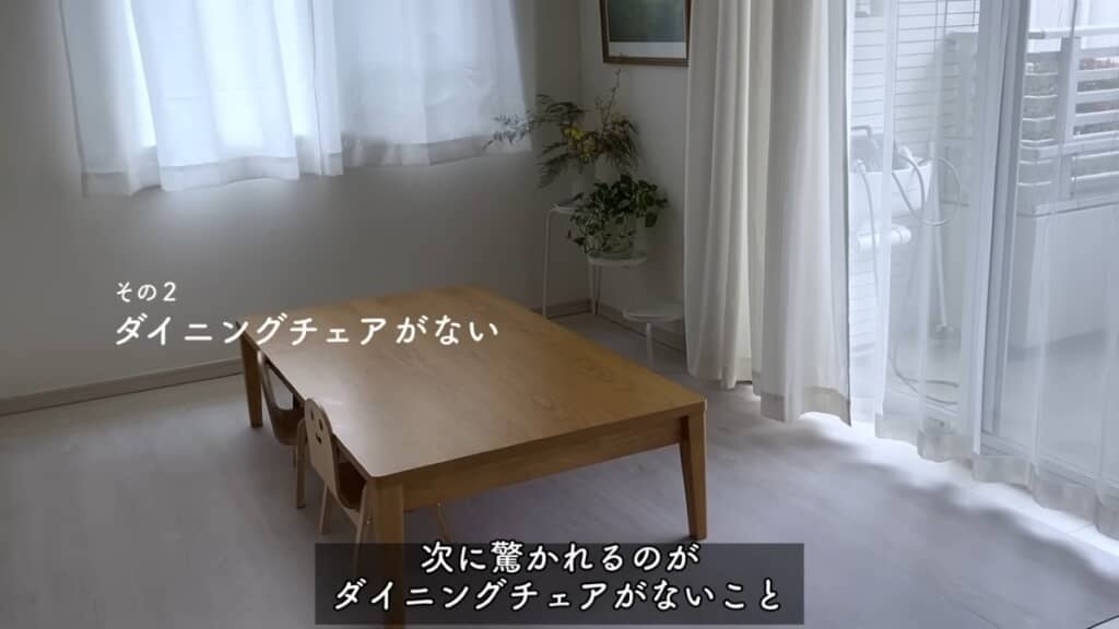 食事は座卓を使っています