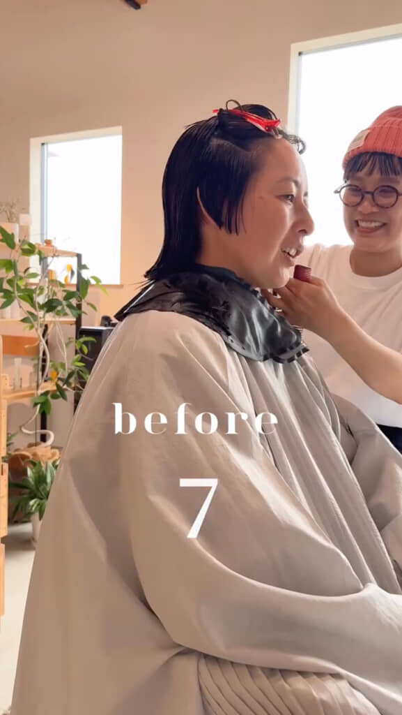 茶髪ミディアムの女性→プロがヘアカットすると……　“別人級”の垢抜けで8万再生「もはや感動」「センスが素敵」