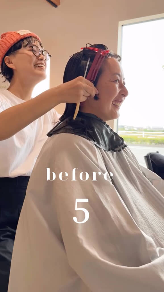 茶髪ミディアムの女性→プロがヘアカットすると……　“別人級”の垢抜けで8万再生「もはや感動」「センスが素敵」