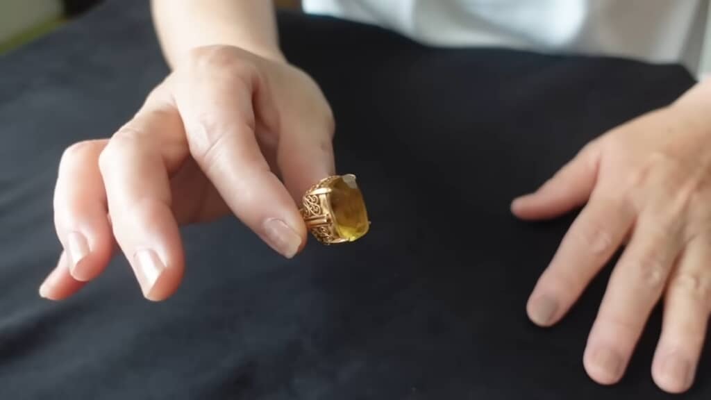 シトリンの指輪