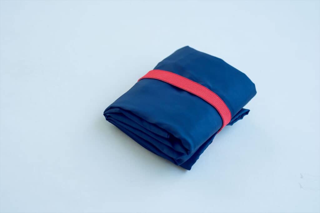 ゴムで留めた状態