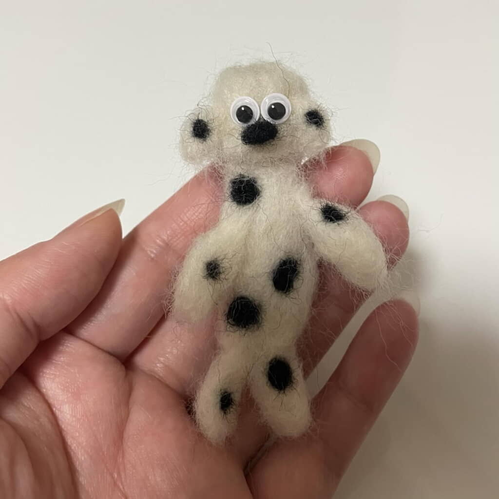 余ったフェルトでダルメシアンも生み出した