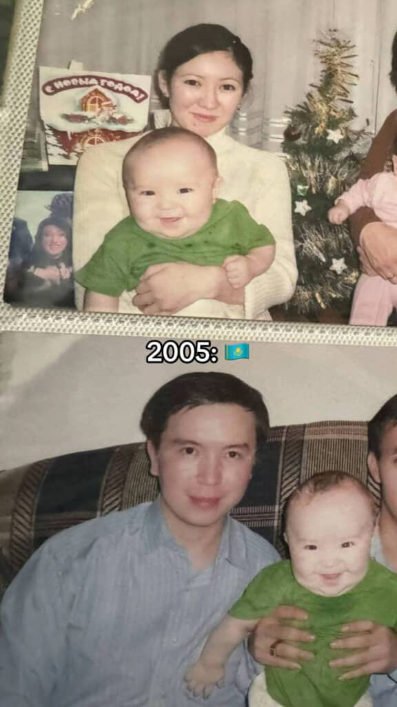 カザフスタンで生まれた赤ちゃん