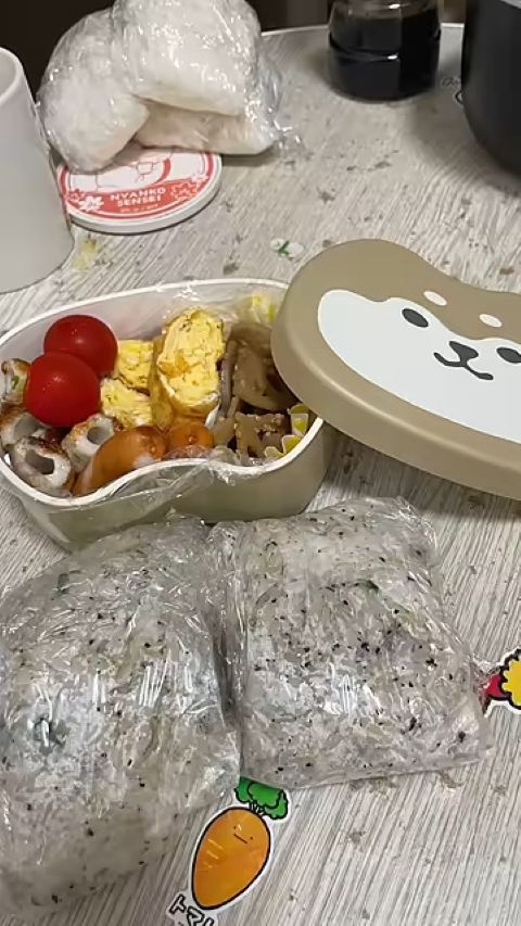 今日のお弁当が完成しました！