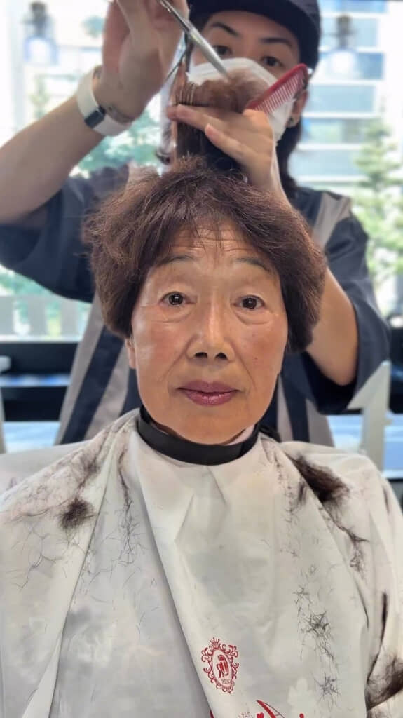 トップはふんわり。後ろはすっきりと