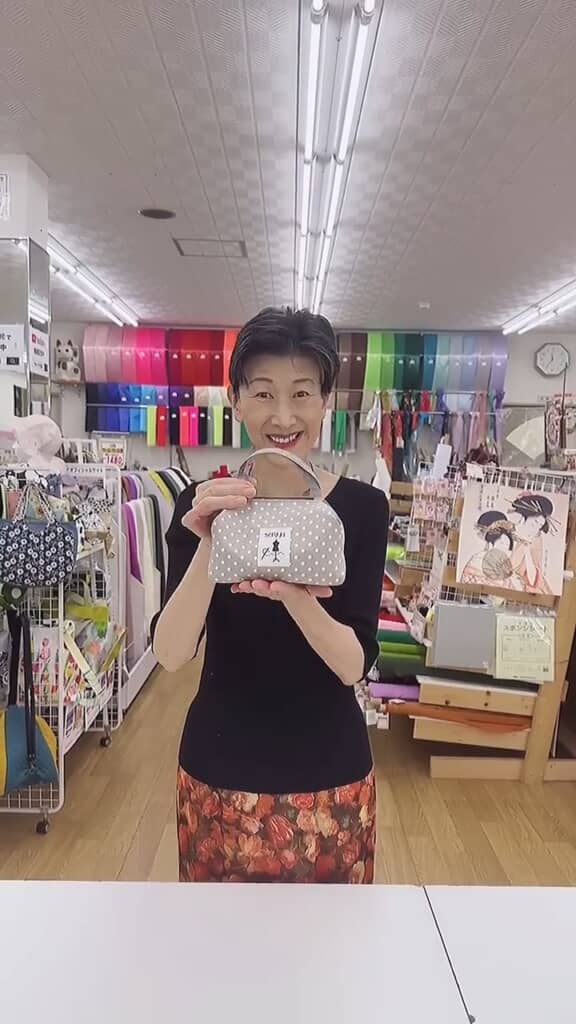 しゃれたミニポーチのできあがり