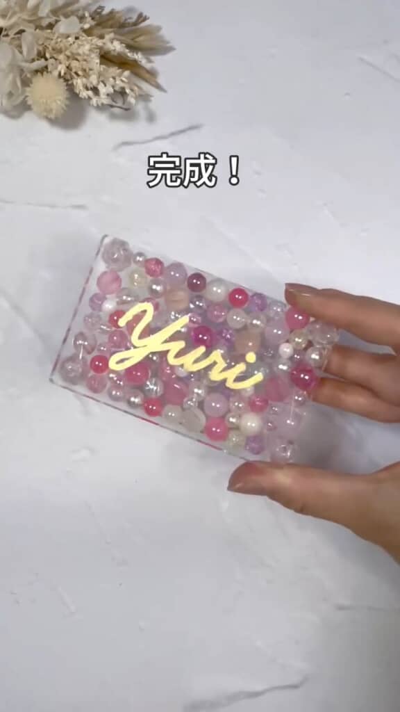 キラッキラのネームプレートが完成です