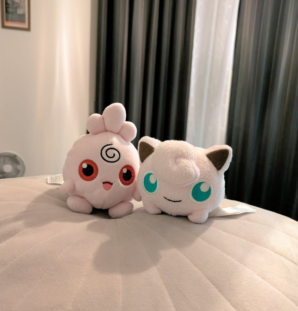 “お風呂”を終えてきれいになったププリンとプリン