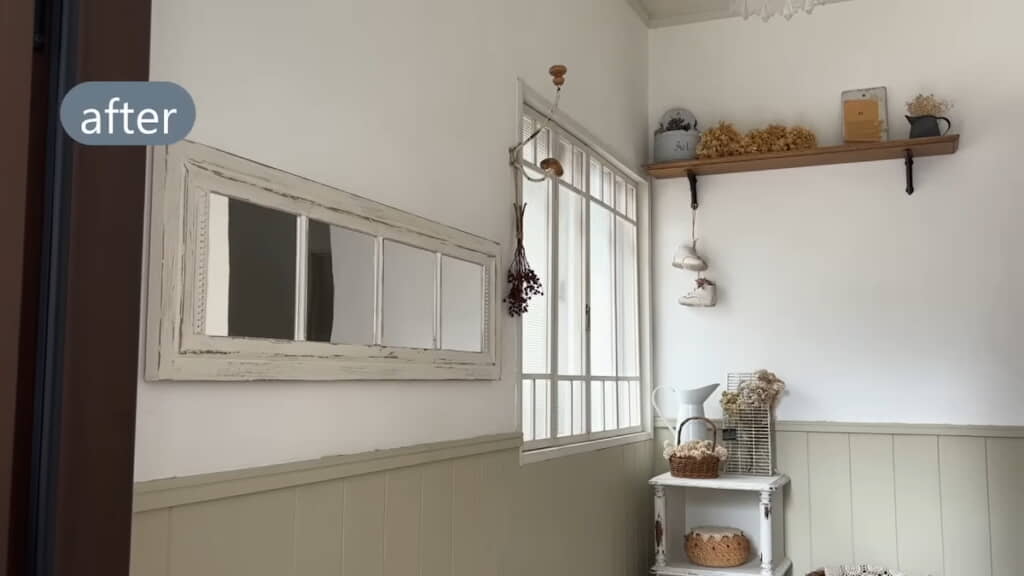 完成したものを玄関の壁に飾ると……