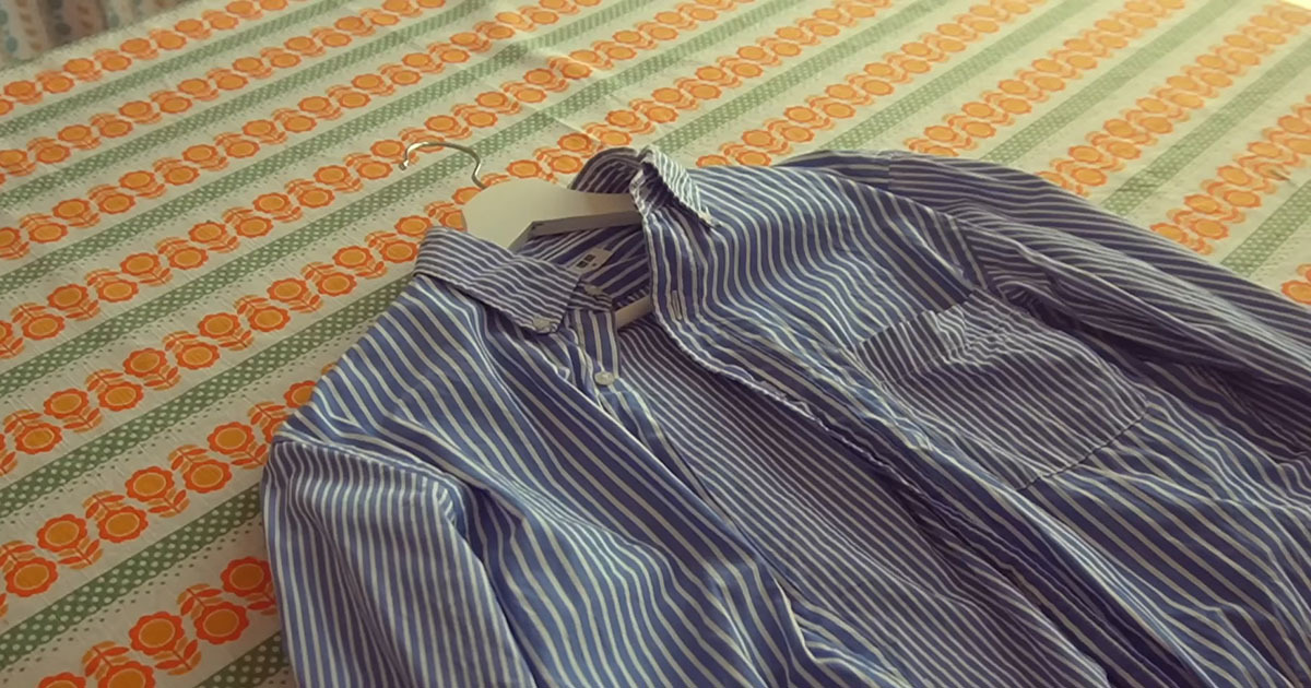 夫が着古したユニクロのワイシャツ→妻がリメイクしたら……　娘が笑顔になった完成品に「魔法使いみたい」「素敵ですね」（1/3） | ハンドメイド ねとらぼ