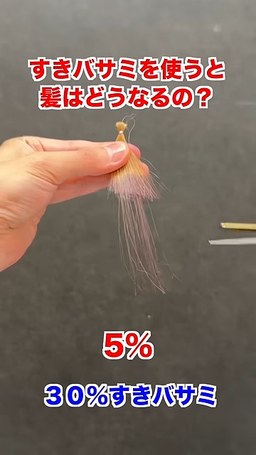 切り続けると元の髪が5パーセントに