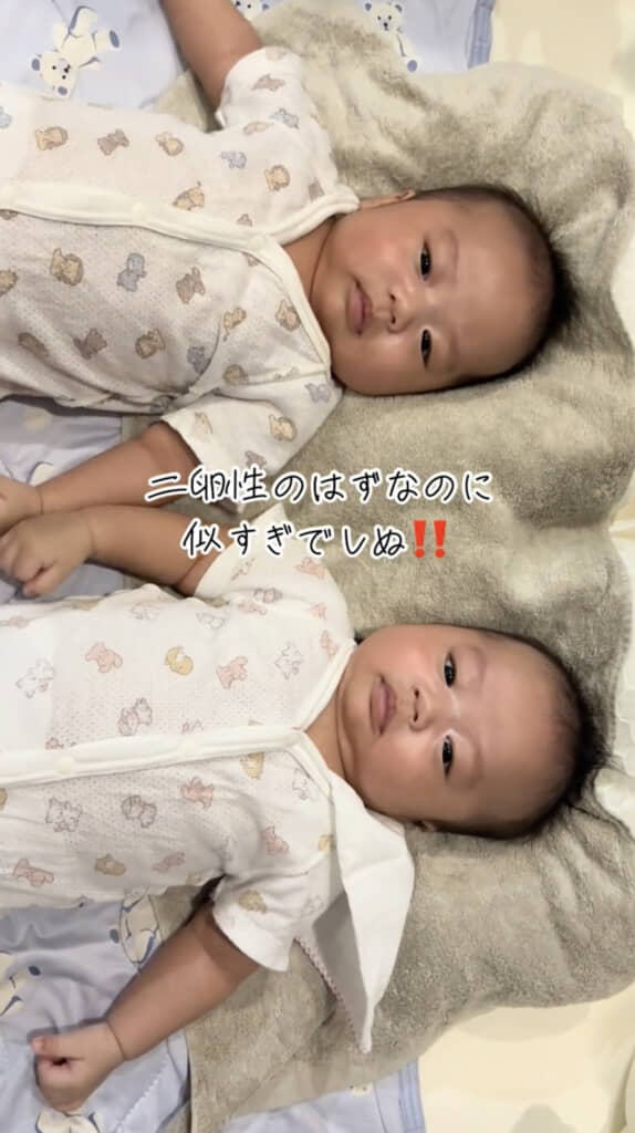 成長するにつれて輪郭までそっくりになってきました