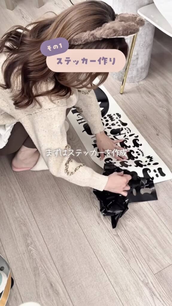 印刷して貼っていきます