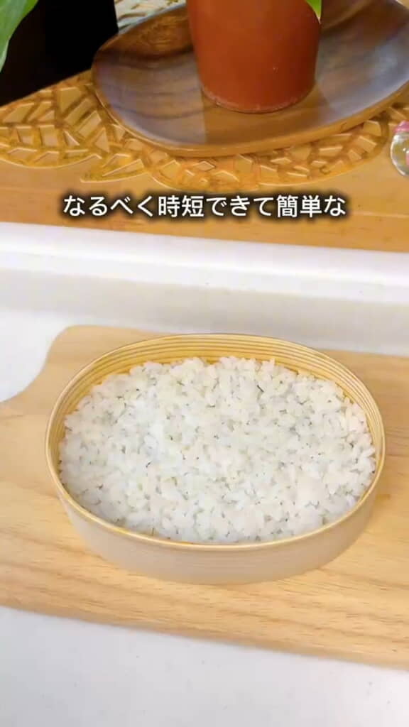 ご飯を敷き詰めて……