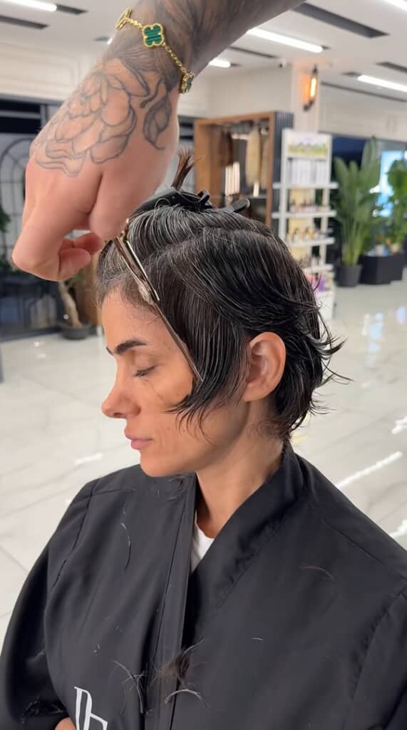 カラー後にカット