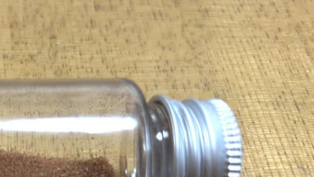 万博・ヨルダン館で買った砂に、小さなミャクミャクを3体入れてみたら