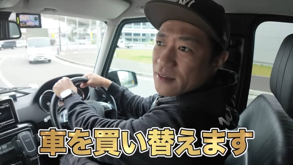 ゲレンデからアルファードに乗り換えたはなわ