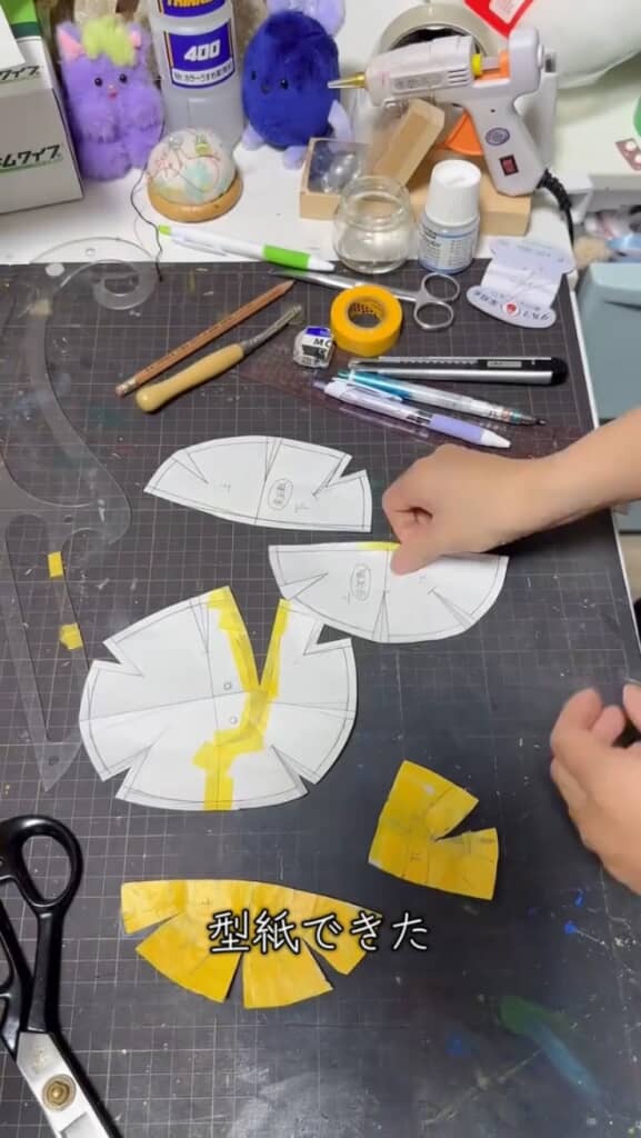 友達の子どもが描いた絵をぬいぐるみ化