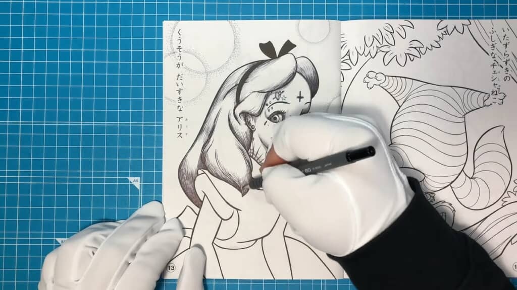 髪を塗るとより恐ろしさが増しました