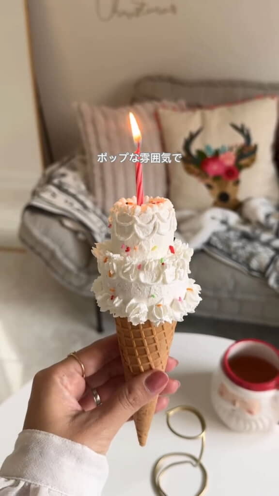 小さなウェディングケーキが完成です！