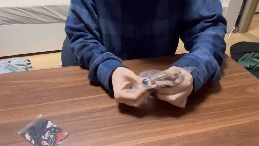 まずはウエハースを粉々に