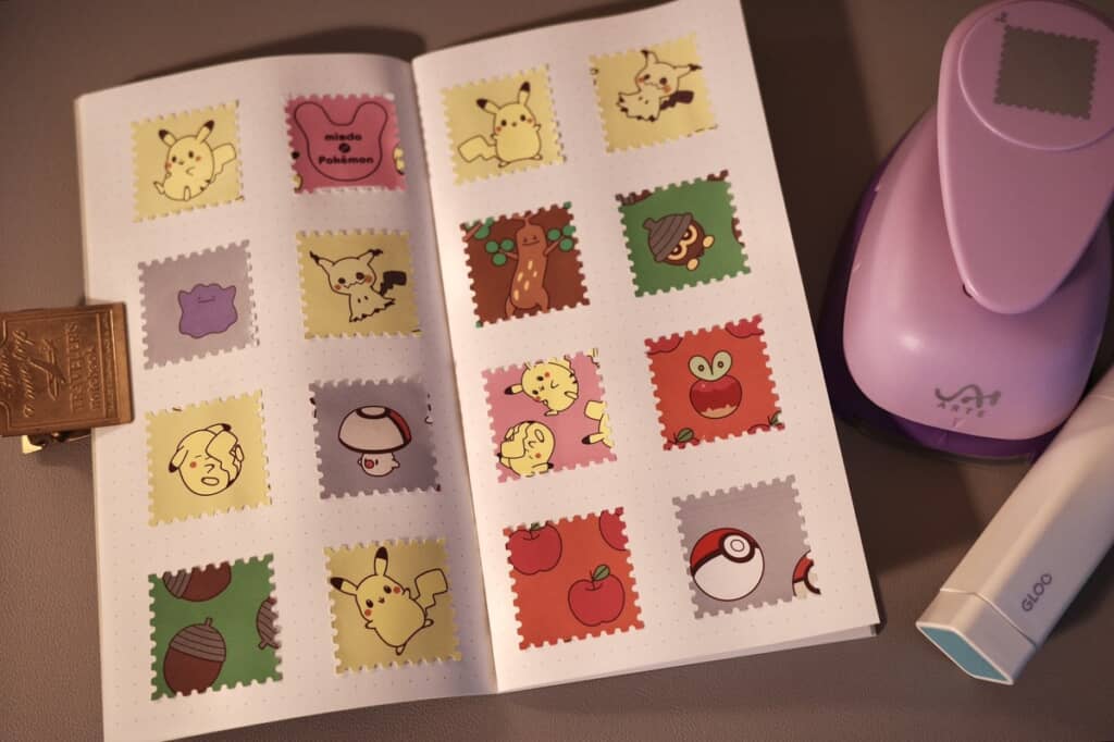 クラフトパンチで切り抜いてトラベラーズノートに！