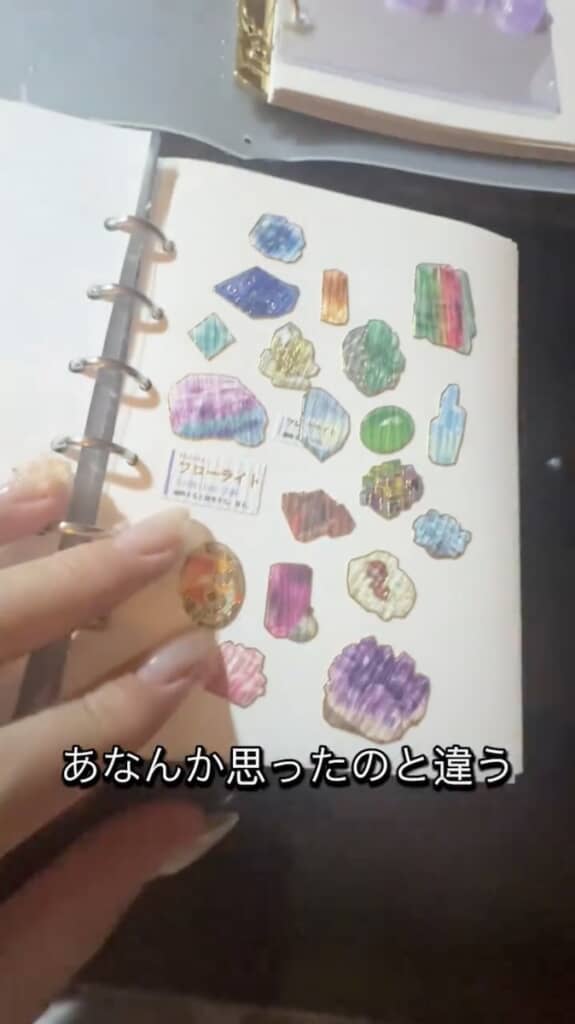 宝石のシールはあまり気に入らなかったもよう