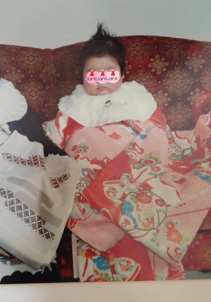 みんとさんの赤ちゃん時代も髪が立ちあがっていました