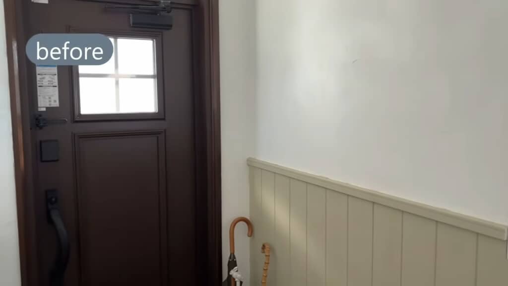 もともとは狭い印象だった玄関