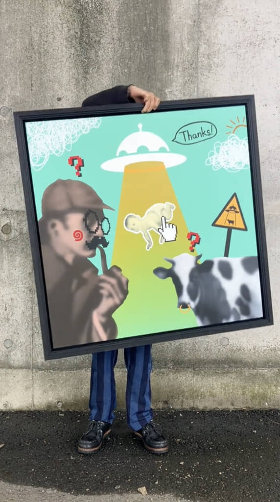 コラージュ作品かと思いきや……