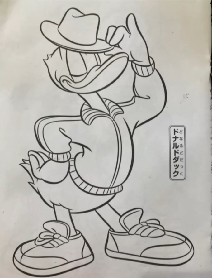 白黒のドナルドダックがどう変わる？