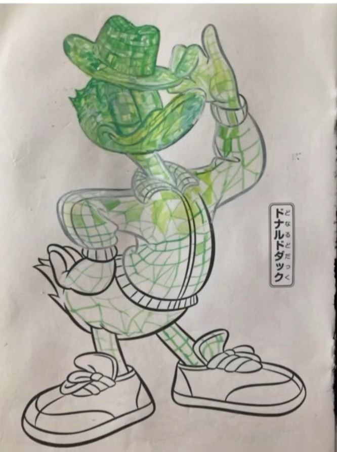 細かい線を描きながら塗っていく