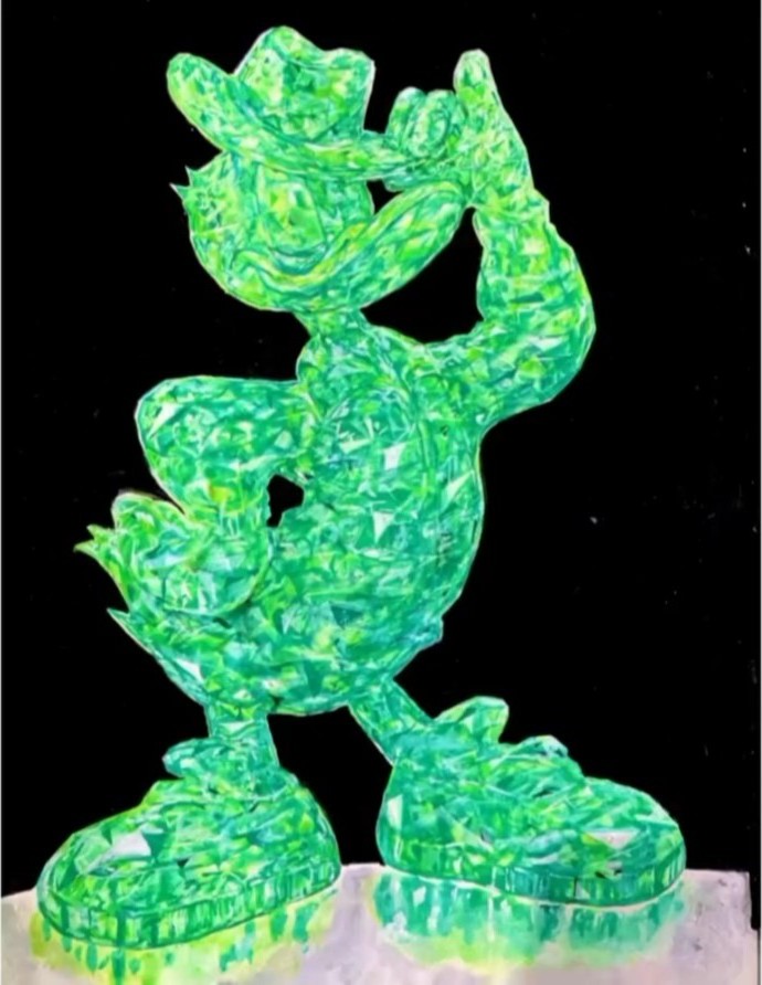 キラキラしたドナルドダックの完成