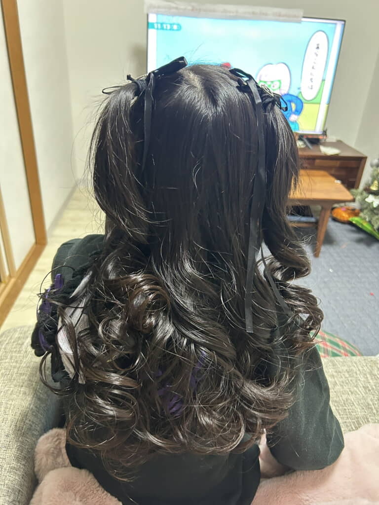 すごくきれいなカールがつきました！