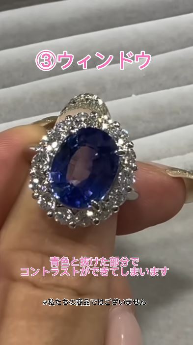 青色と中心部の抜けた部分でコントラストができてしまう