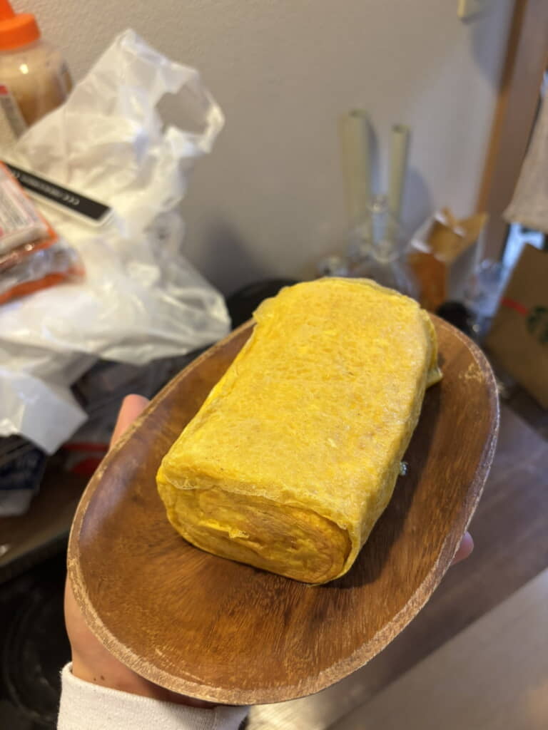 大きな卵焼きにリカバリー！