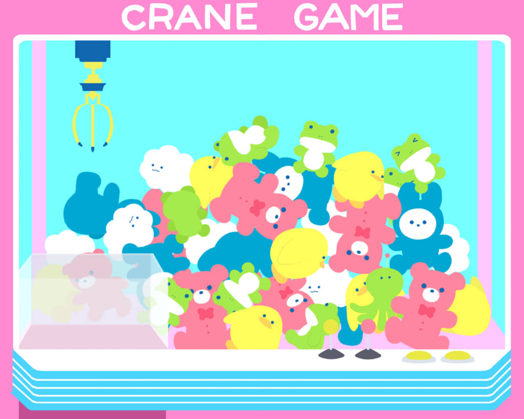 クレーンゲームのイラスト