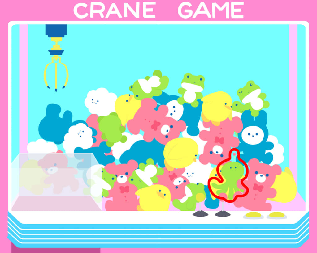 クレーンゲームのイラスト
