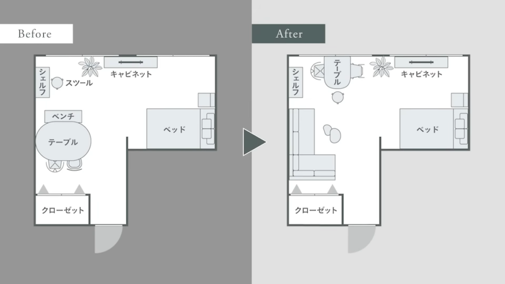 レイアウトのビフォーアフター