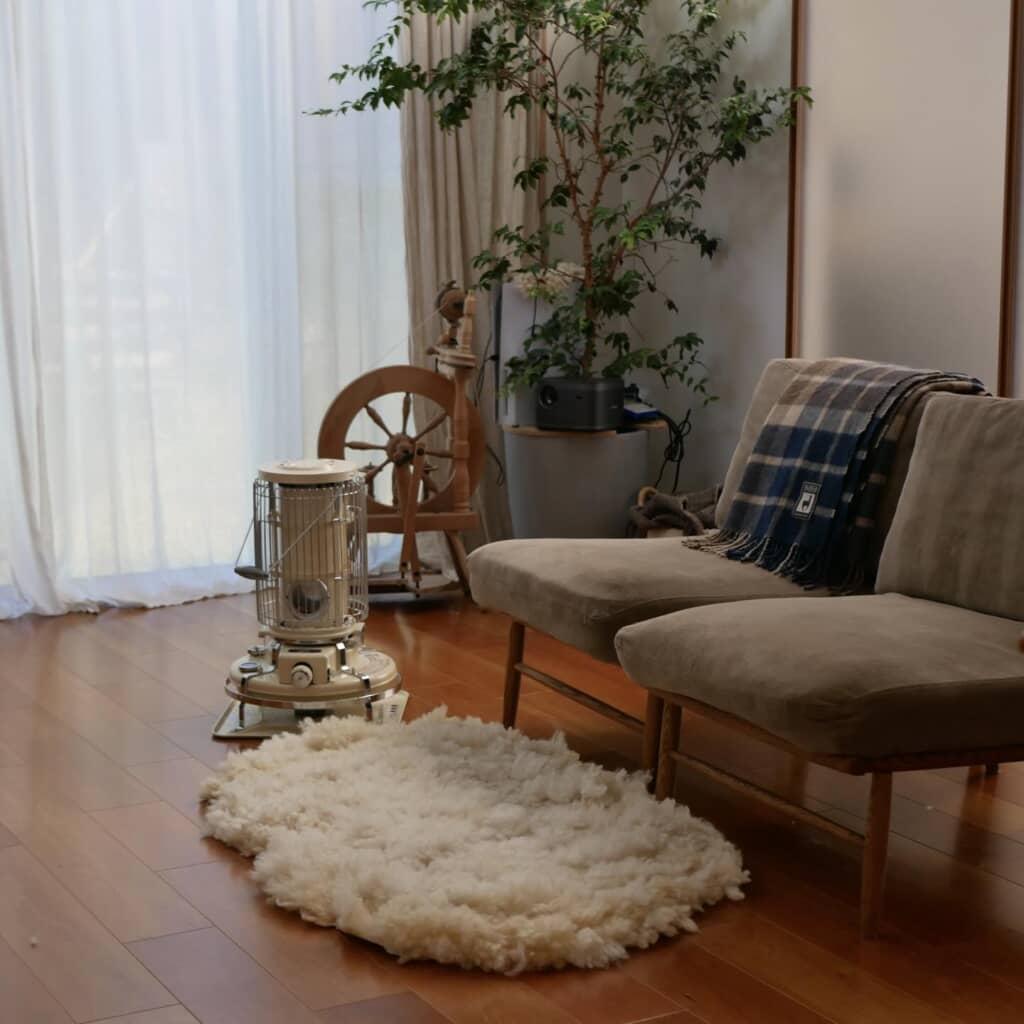 ふわふわの暖かそうなラグ