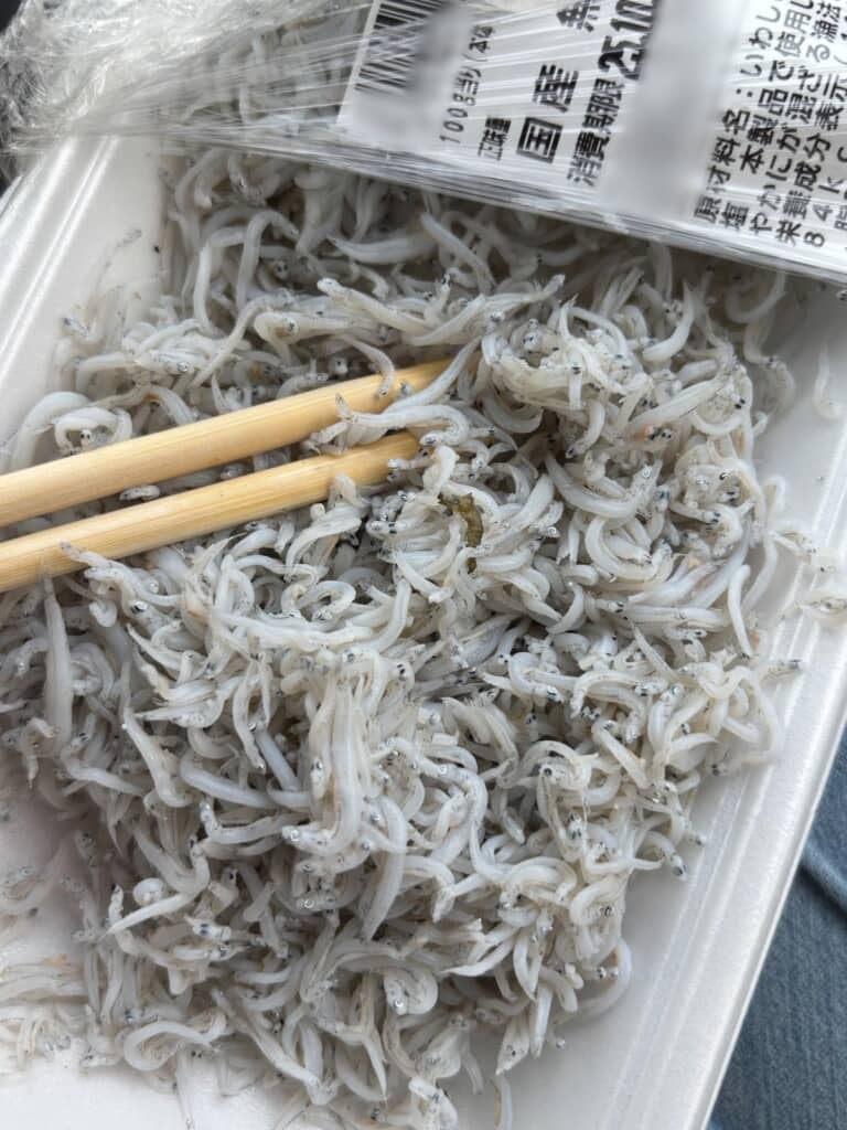 スーパーで買ったしらすの中に……