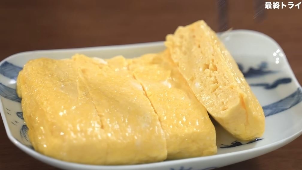 すばらしいだし巻き卵が完成