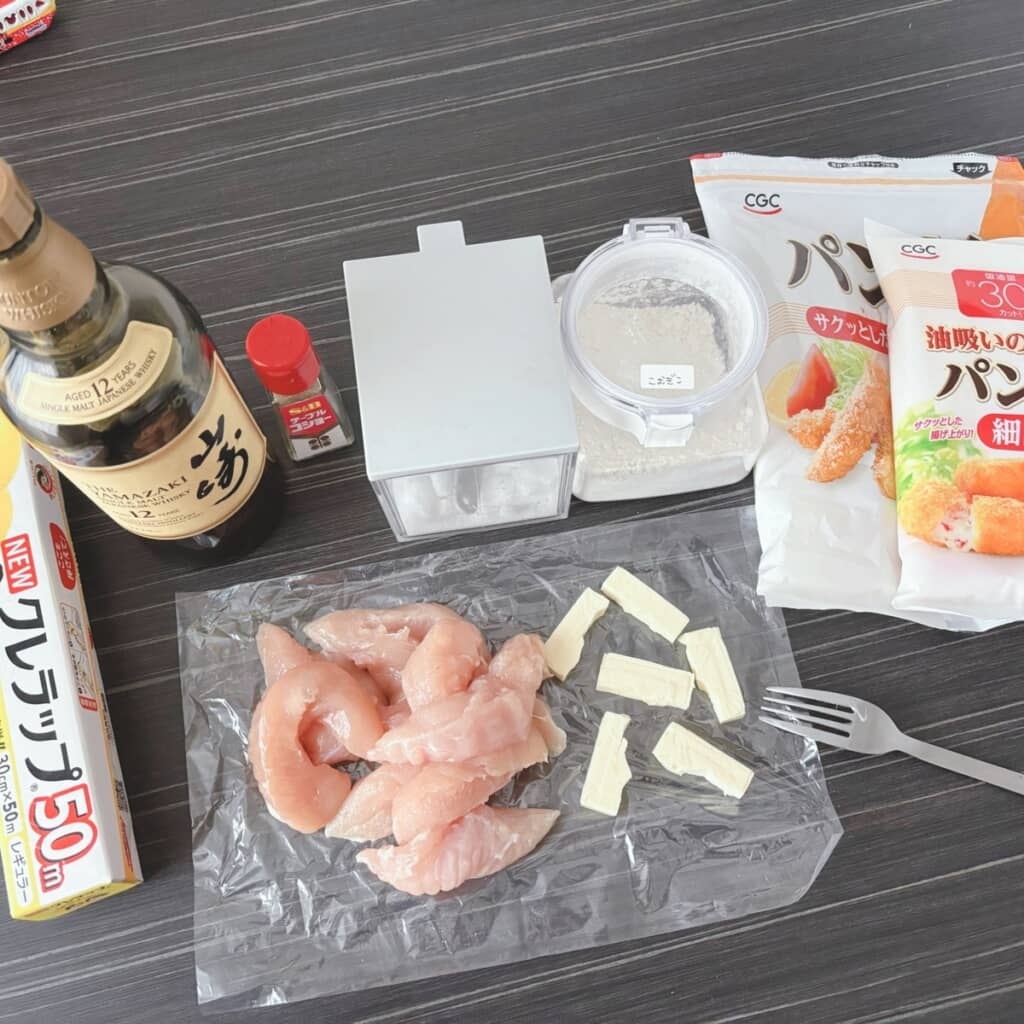 ササミチーズカツの材料