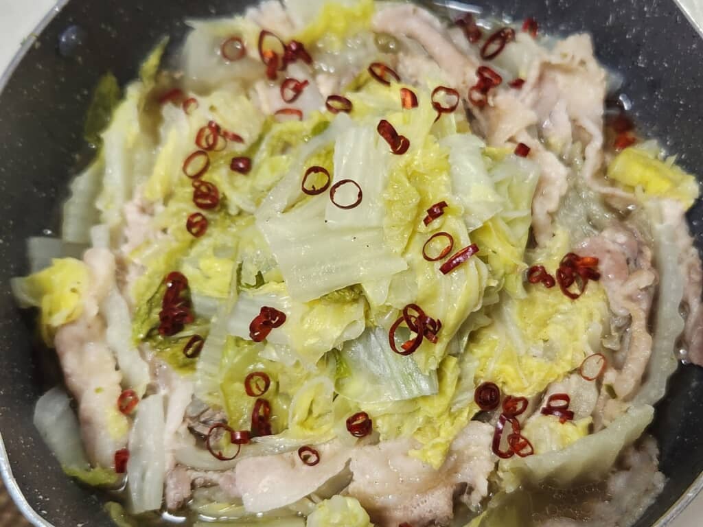 白菜と豚肉のミルフィーユ煮