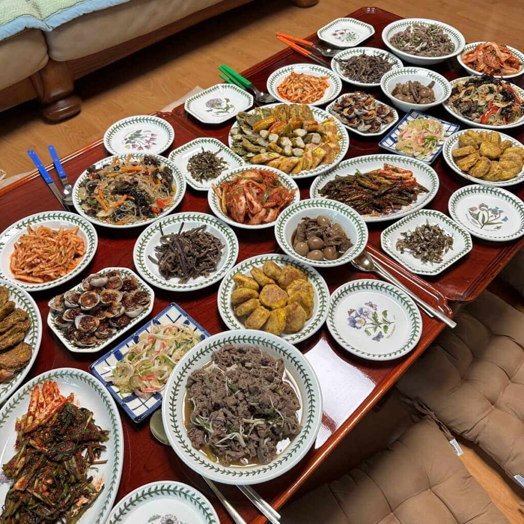義母が作ってくれた韓国の家庭料理